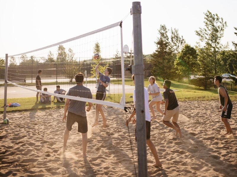 people playing volleyball